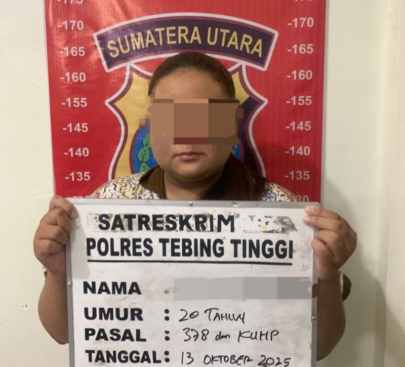 Diduga Investasi Bodong Rp45 Juta, Seorang Wanita Diamankan Polres Tebingtinggi