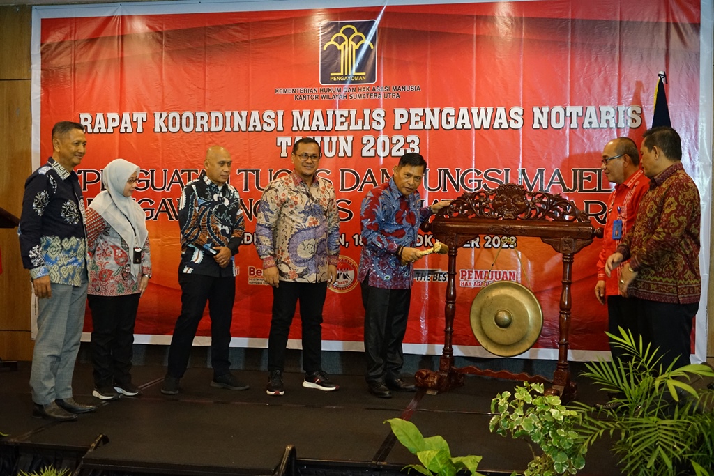 Penguatan Tugas Dan Fungsi Majelis Pengawas Notaris, Kakanwil Sumut Mhd. Jahari Sitepu Buka Rakor MPN