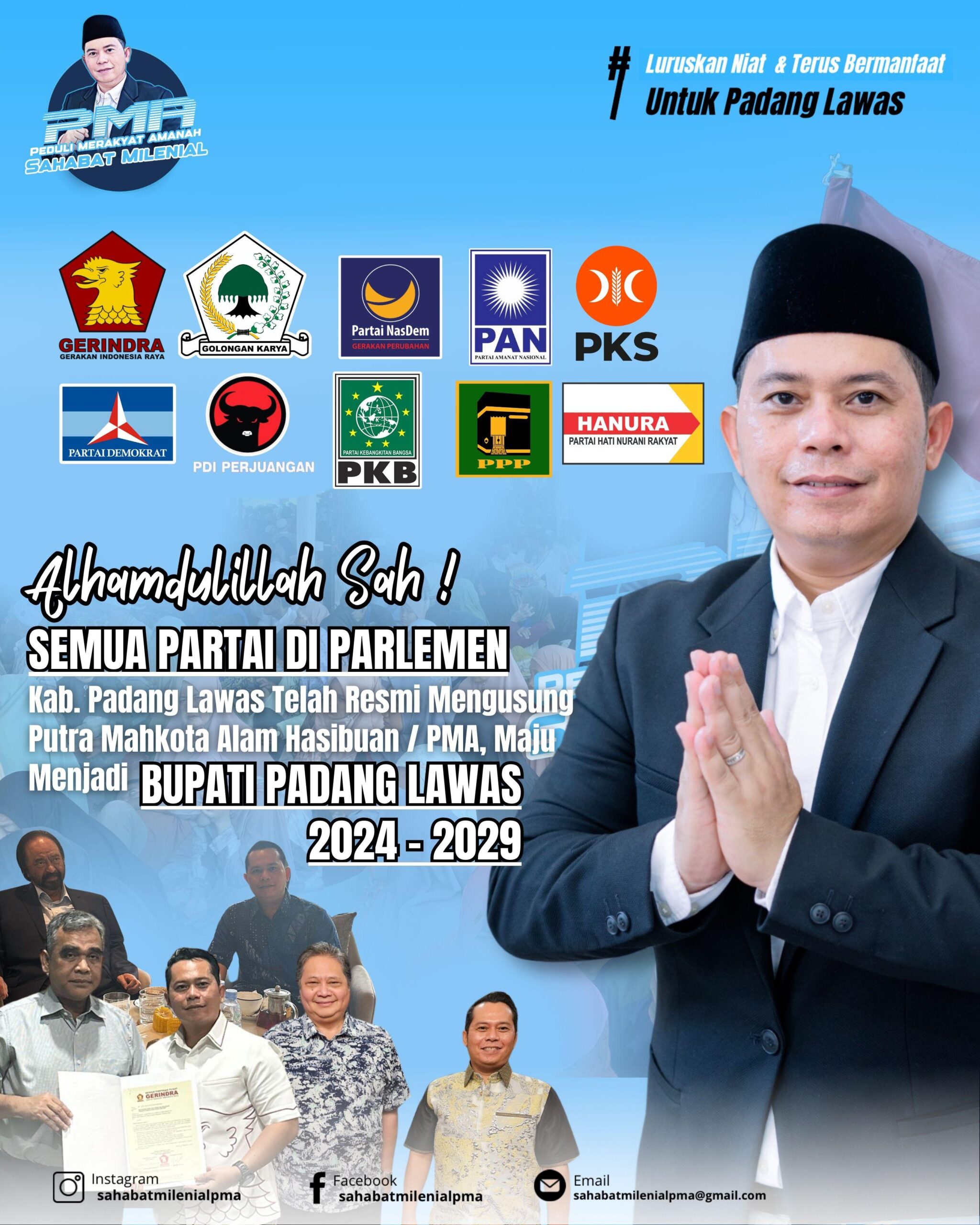 Seluruh Partai Yang Ada Kursi Di DPRD Palas, Rekom Putra Mahkota