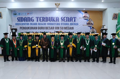 UINSU KukuhkanTiga Guru Besar