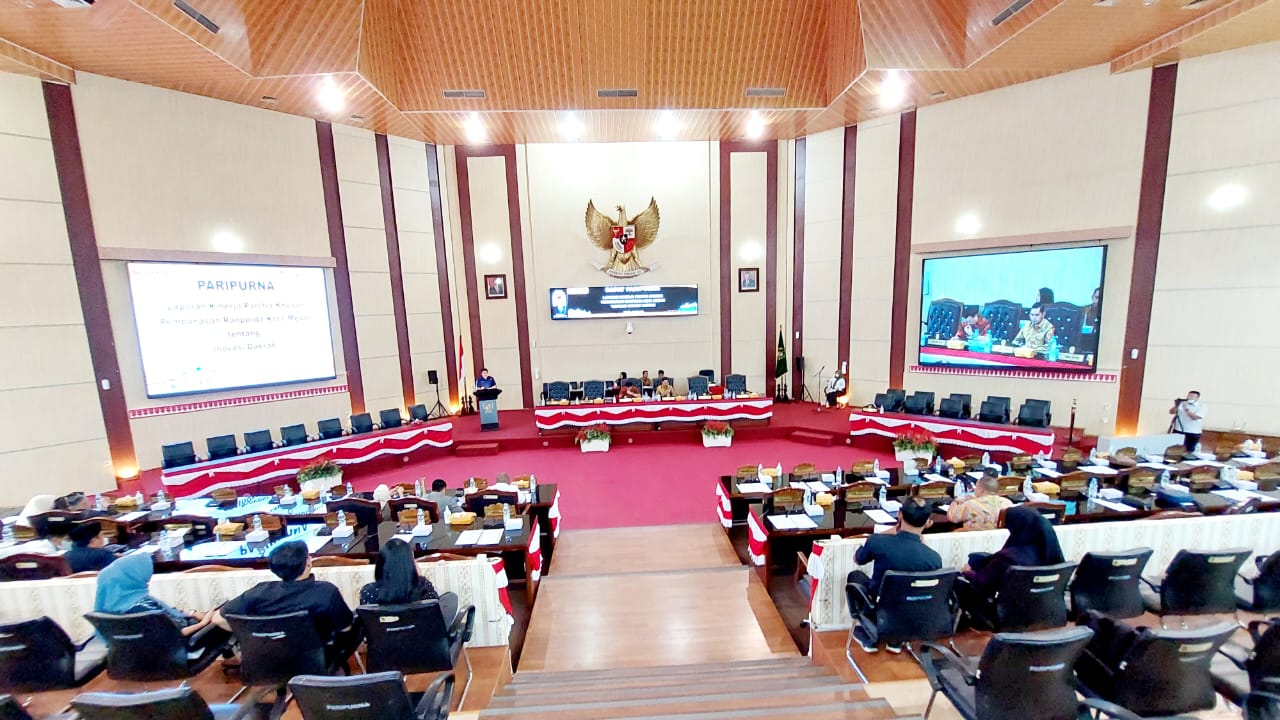 DPRD Medan Gelar Paripurna, Pansus Ranperda Inovasi Daerah Diperpanjang