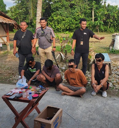 Lapak Narkoba Pancurbatu Digerebek, Empat Pengedar Diringkus, Dua Residivis