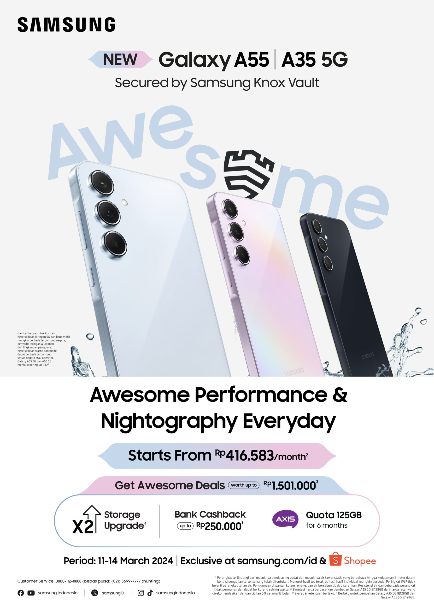 Samsung Galaxy A55 5G dan Galaxy A35 5G: Inovasi dan Keamanan Awesome yang Dirancang untuk Semua Orang