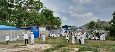 Ratusan Santri Dan Ormas Islam Pertahankan Bangunan Pondok Pesantren Dari Ancaman Penggusuran PTPN II