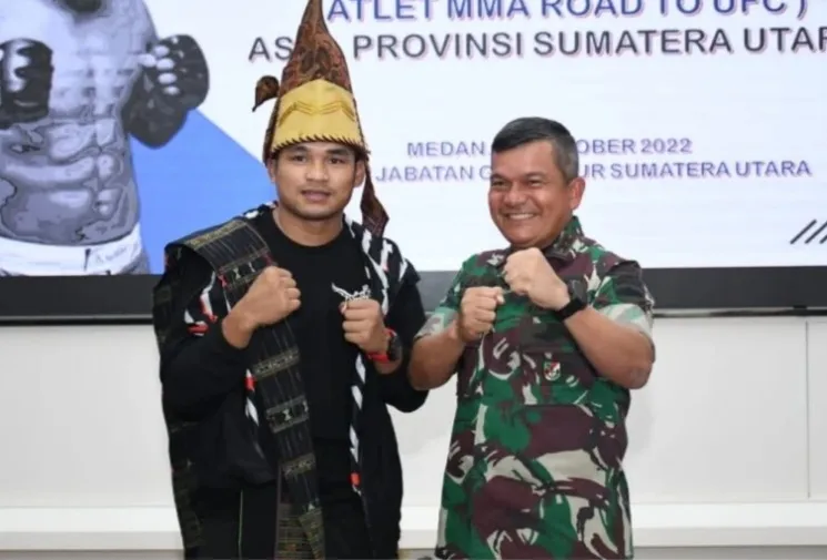 Pangdam I/BB Sambut Kepulangan Jeka Saragih Atlet MMA