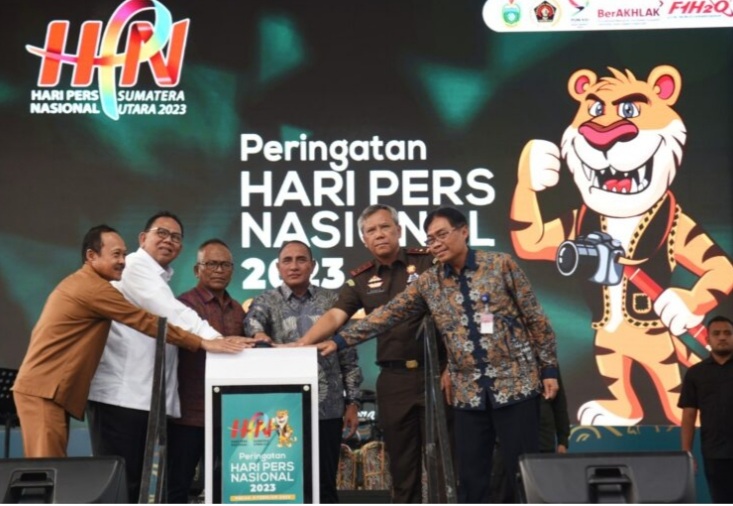 Kajati Sumut Idianto Hadiri Pembukaan Pameran Hari Pers Nasional 2023