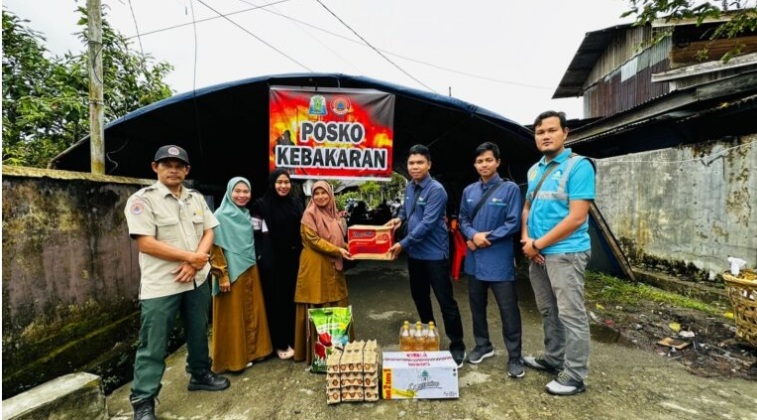 YBM PLN UP3 Meulaboh Bantu Korban Kebakaran Simeulue