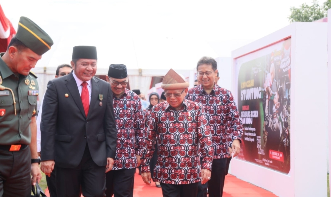 Hadiri Peringatan Harganas Ke-30 Di Banyuasin, Wapres: Keluarga Kunci Cegah Stunting