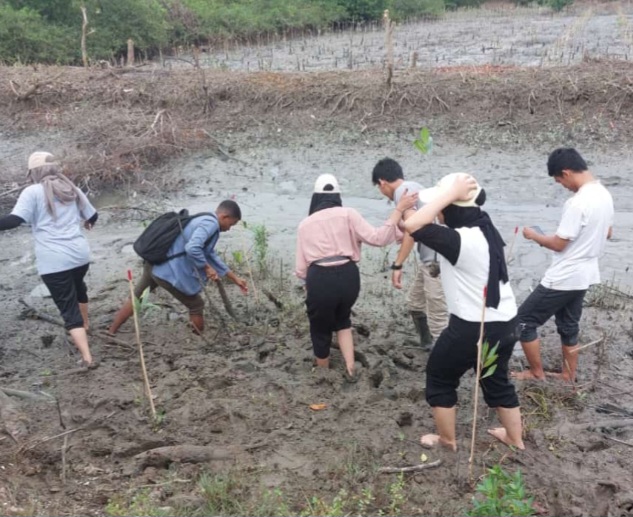 Peringati Kelahiran Mahatma Gandhi, Konjen India Tanam Pohon Bakau di Desa Saentis