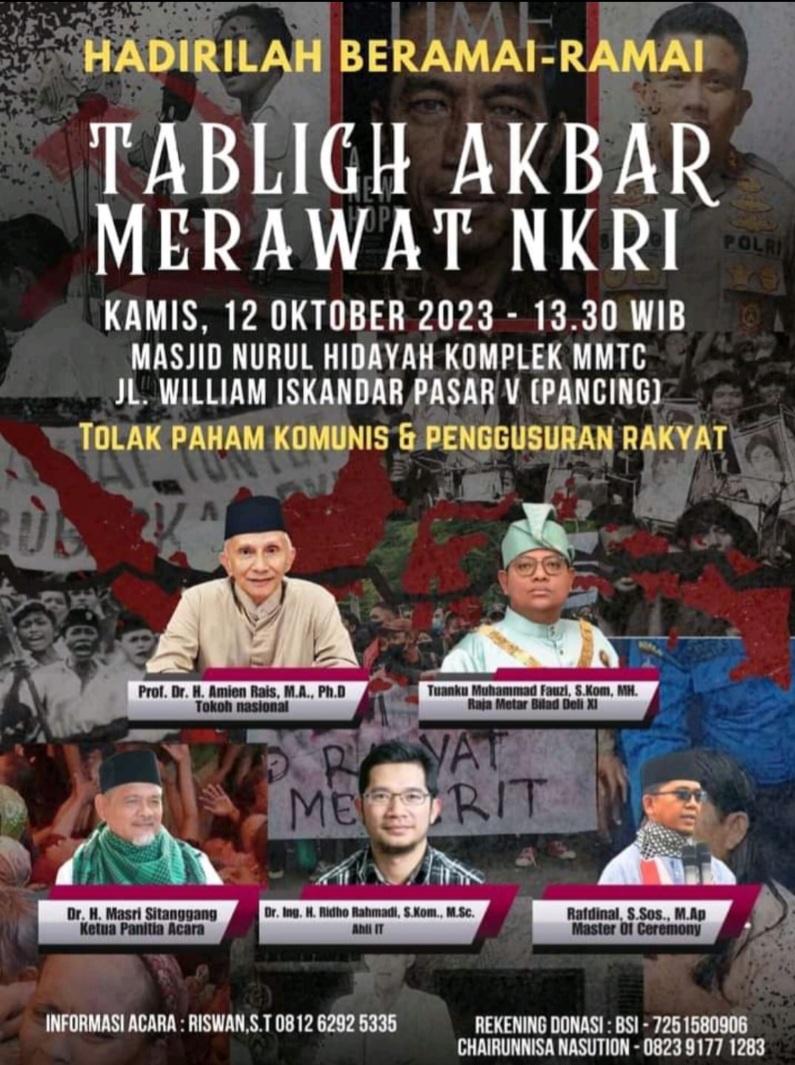 Siang Ini, Prof Amien Rais Tabliq Akbar Di Masjid Nurul Hidayah MMTC