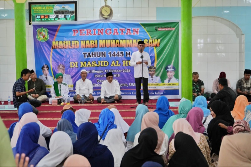 Bobby Nasution Hadiri Peringatan Maulid Nabi Muhammad Di Mesjid Al Huda