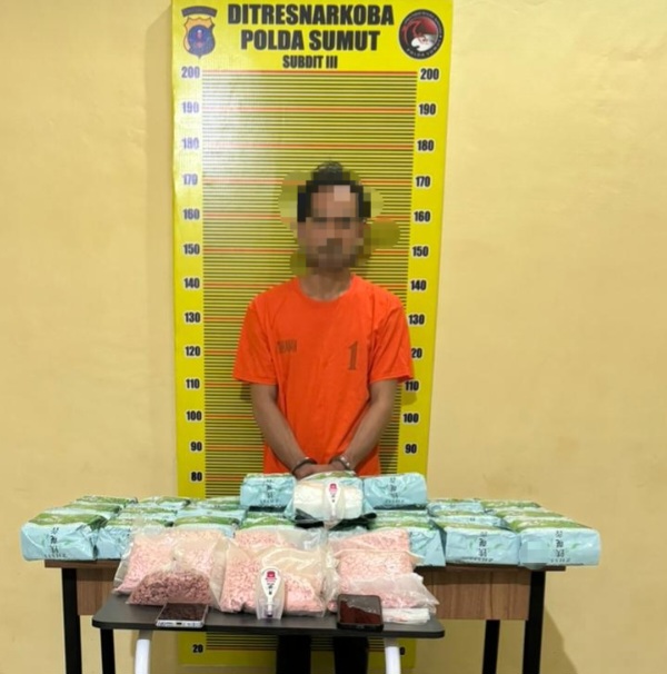 Polda Sumut Tangkap Pengedar Narkoba, Barang Bukti 28 Kg SS Dan 14.431 Butir Ekstasi