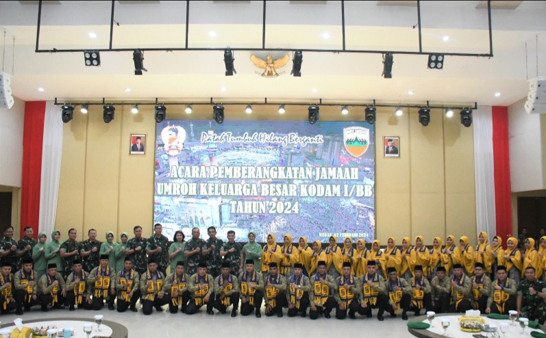Pangdam I/BB Berangkatkan Umroh 47 Orang Prajurit Dan PNS Kodam I/BB