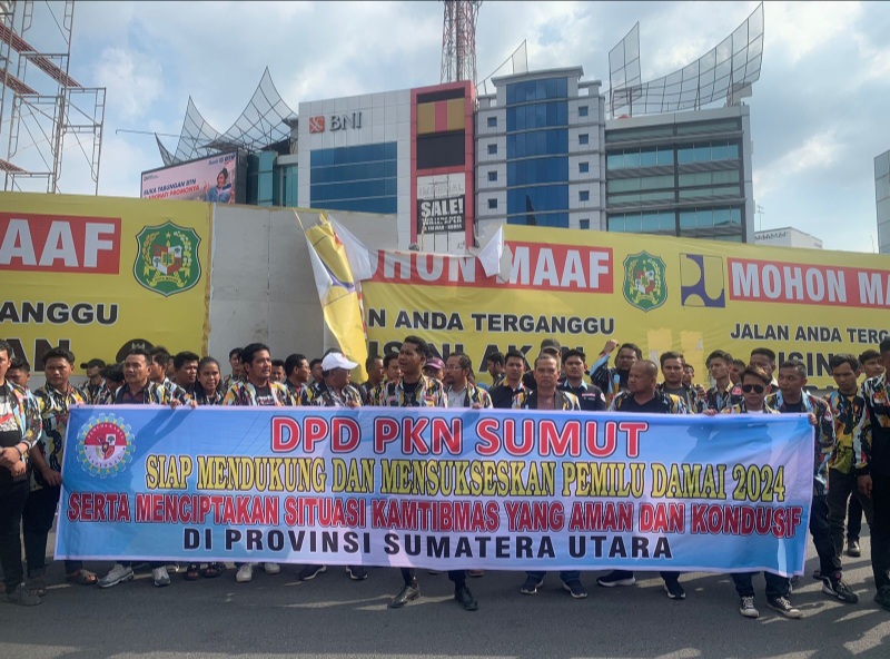 Seratusan Massa PKN Sumut Gelar Aksi Pemilu Damai