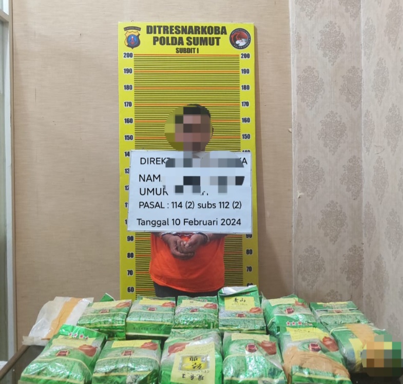Poldasu Tangkap Bandar Narkoba, 13 Kg Sabu-sabu Diamankan