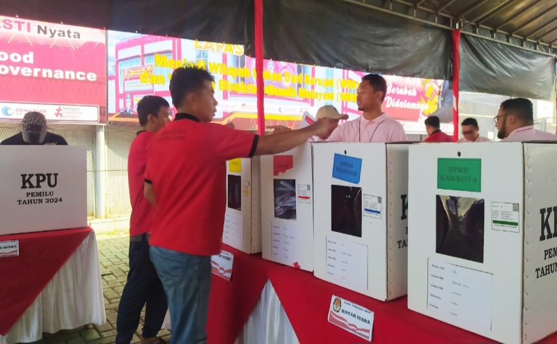 2.262 Warga Binaan Dan Petugas Lapas Medan Berikan Hak Suara