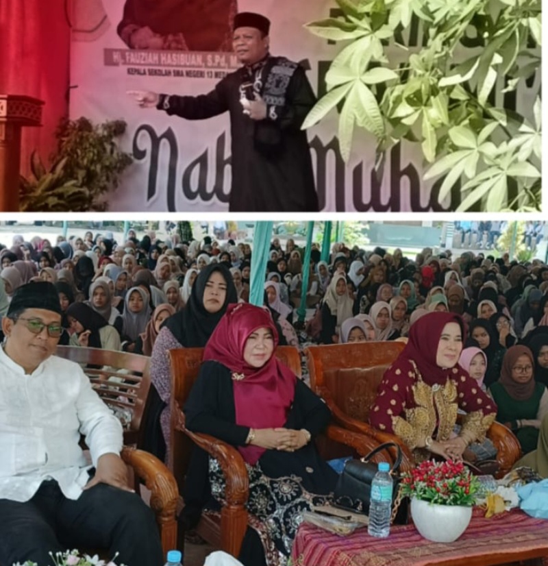 SMAN 13 Medan Gelar Isra Mikraj Siswa Hafal Alquran Dapat Penghargaan