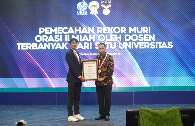 Milad Ke 67 UMSU, Raih Rekor MURI Orasi Ilmiah Dosen Terbanyak