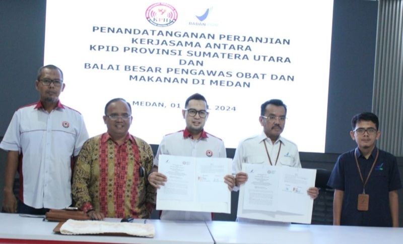 Perketat Pengawasan Isi Siaran Obat Dan Makanan, KPID Sumut-BPOM Medan Tandatangani Kerjasama