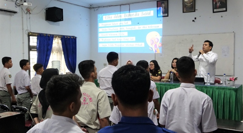 Luhkum Di SMK N 2 Medan, Kejatisu Ajak Siswa Saring Dulu Sebelum Disharing