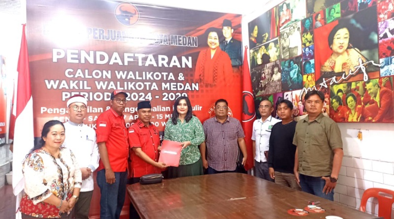 Suryani Paskah Resmi Daftar Balon Wakil Wali Kota Medan Ke PDIP Dan PKB