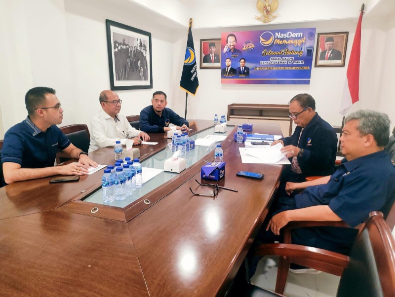 Irman Ikuti Wawancara Balon Wakil Wali Kota Medan Di Partai Nasdem