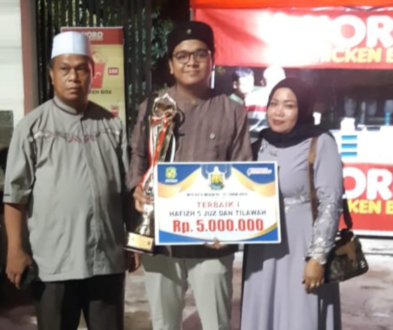 Aqsal Juara I Hafizh 5 Juz dan Tilawah MTQ Kota Medan