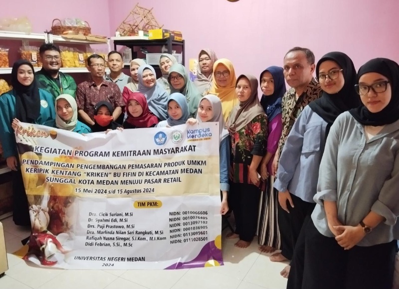 Tim Dosen Unimed Dorong Pemasaran Produk UMKM “Kriken”