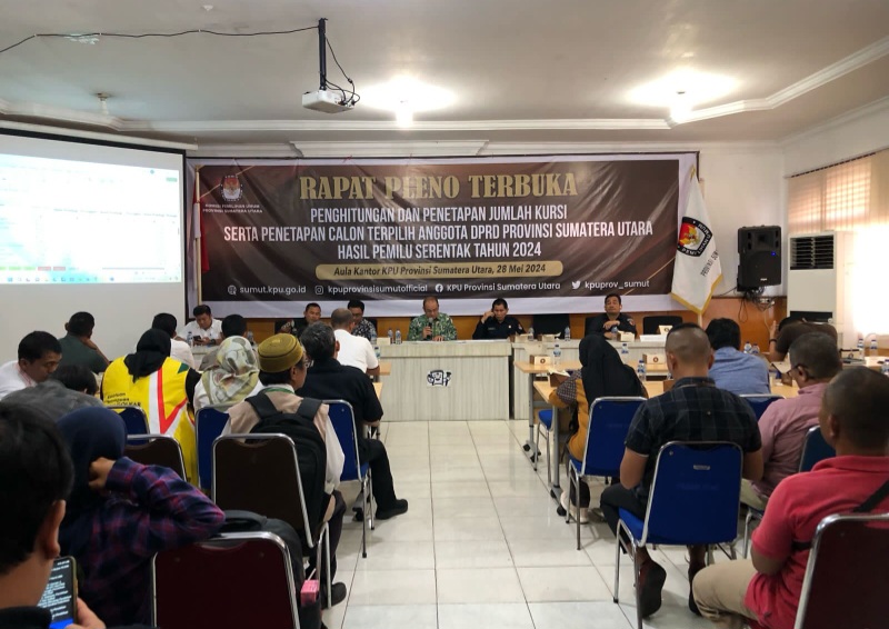 KPU Tetapkan Calon Terpilih DPRD Sumut 2024-2029