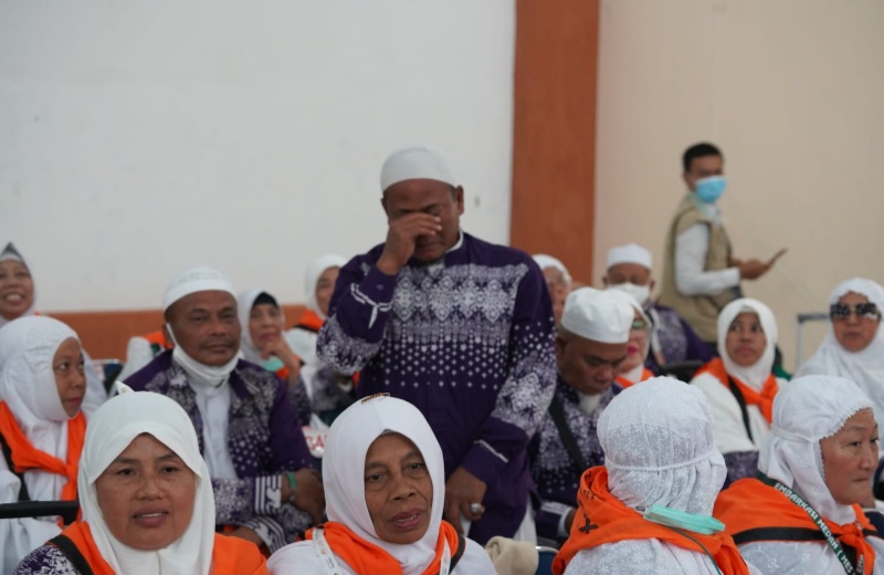 Sambut Kloter 07 Kakanwil Kemenagsu Imbau Jamaah Haji Jalin Ukhuwah Islamiyah