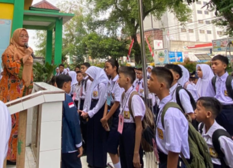 Siswa Baru Di UPT SMPN 7 Medan Antusias Ikuti MPLS