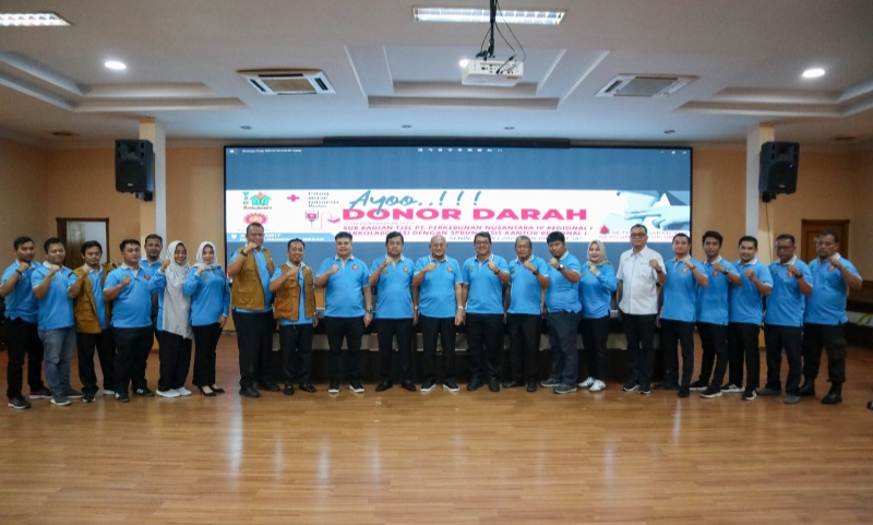 SPBun Basis Kantor Regional 1 Dan PTPN IV PalmCo Regional I Serahkan 110 Kantong Darah Ke PMI Kota Medan