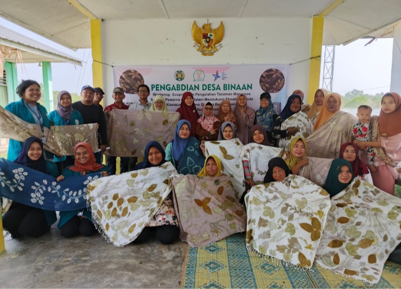 LPPM USU Workshop Ecoprint Dan Pengolahan Tanaman Mangrove Untuk Pewarna Alami