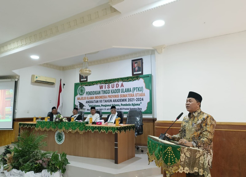 Hadiri Wisuda Lulusan PTKU MUI Ini Pesan Kakanwil Kemenag Sumut