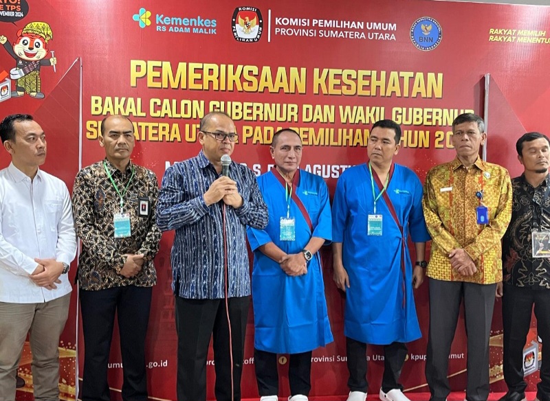 Paslon Edy Rahmayadi - Hasan Basri Jalani Pemeriksaan Kesehatan di RS Adam Malik