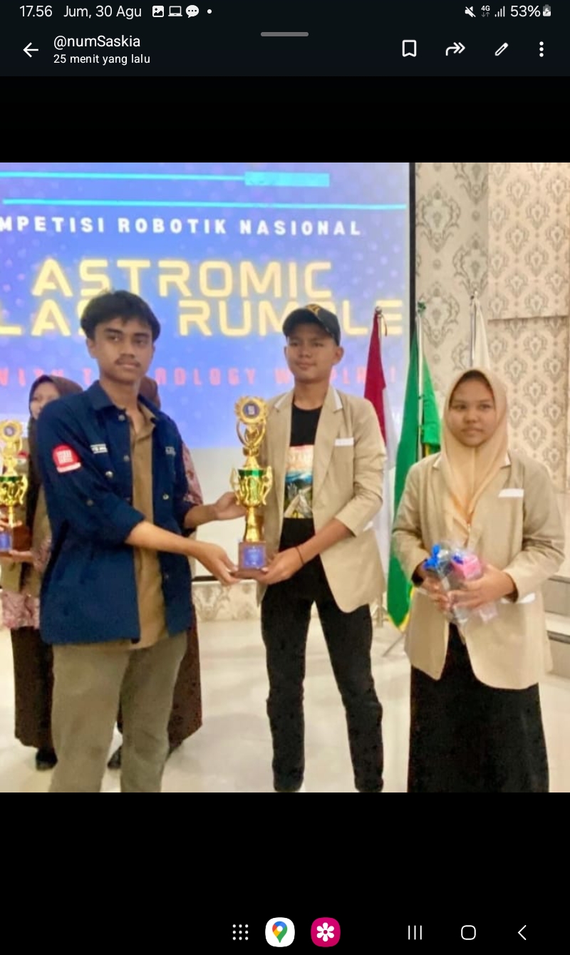 MTsN 3 Medan Raih Dua Emas Satu Perunggu Kompetisi Robotik Tingkat Nasional
