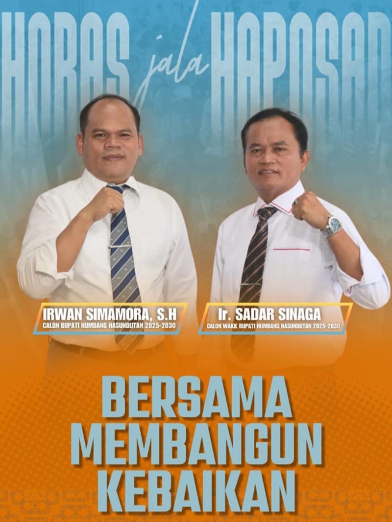 Optimalkan Perjuangan Di Pilkada Humbahas, Irwan Simamora-Sadar Sinaga Siap Wakafkan Diri di Masyarakat