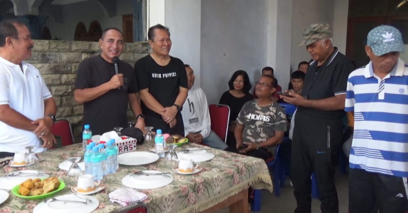 Warga Simalingkar Antusias Sambut Edy Rahmayadi