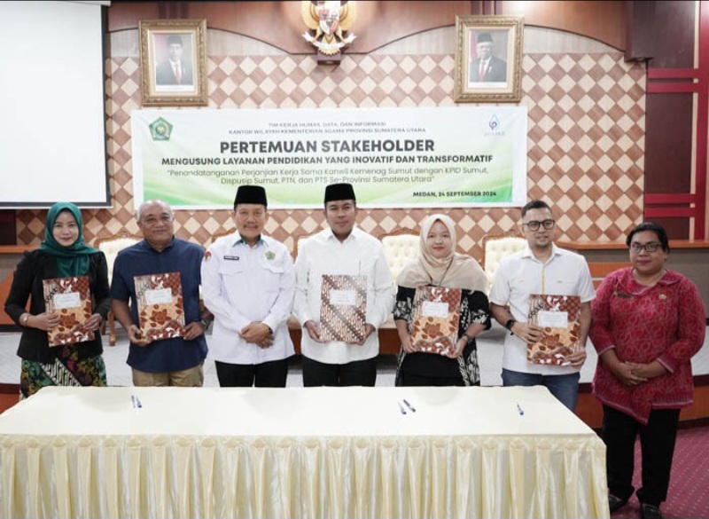 Kanwil Kemenag Sumut MoU Dengan 23 PTN/PTS, Disperpusip Dan KPID Sumut