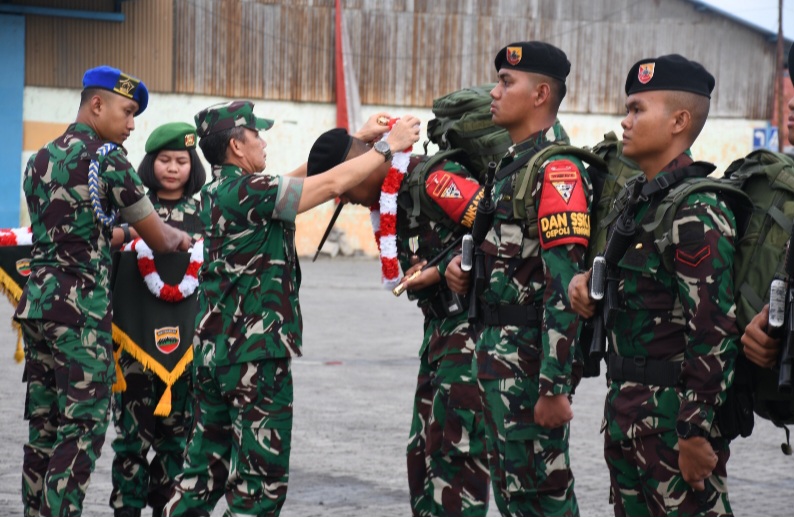 Pangdam I/BB Sambut Purna Tugas 350 Personil Satgas Yonkav 6/NK Di Belawan