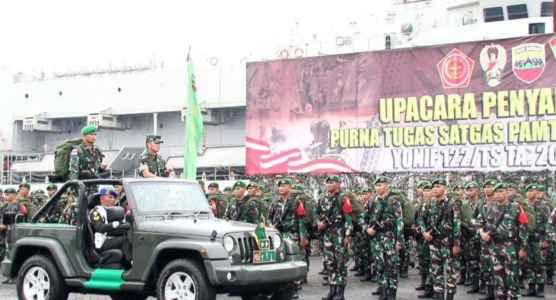 18 Bulan Tugas Operasi Pamtas RI-PNG, Pangdam I/BB Apresiasi Satgas Yonif 122/TS