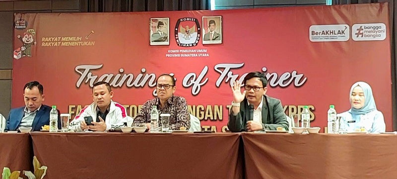 Siapkan KPPS, KPU Sumut Gelar Training Of Trainer Kepada KPU Kabupaten Dan Kota