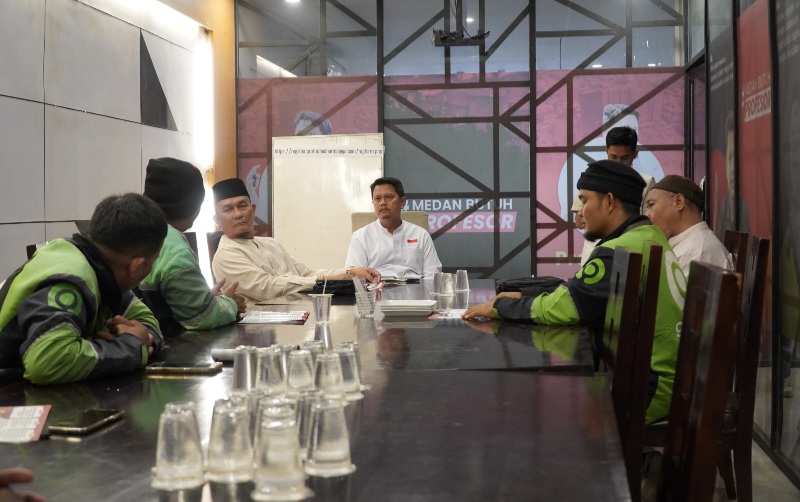 Sejumlah Abang Ojol Datangi Markas BERANI : Siap Dukung Prof Ridha