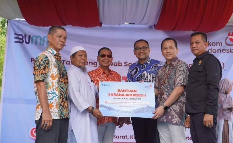 PT Telkom Witel Sumatera Utara Berikan Bantuan Sarana Air Bersih Di Desa Perlis
