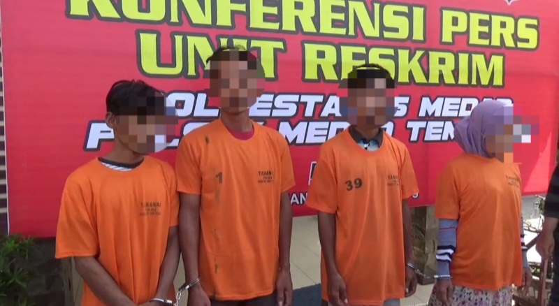 Polisi Ringkus Empat Pembuang Jasad Wanita Di Percut Seituan
