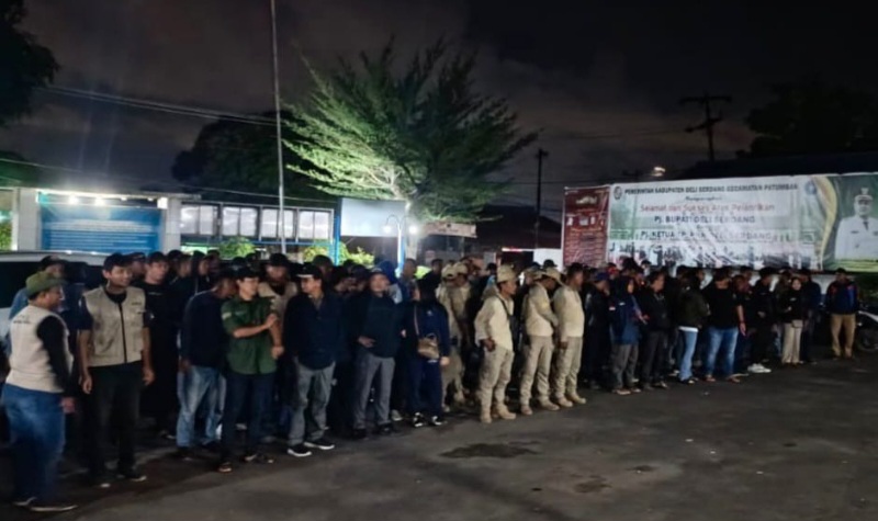 Ciptakan Suasana Kondusif, Camat Patumbak Gelar Apel Gabungan Penertiban APK