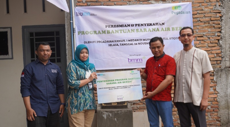 PT Pegadaian Kanwil I Medan Salurkan Sarana Air Bersih Di Kota Medan