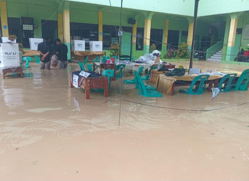Rumah Sakit Dan TPS Terendam Banjir, Tingkat Partisipasi Pemilih Dikhawatirkan Menurun