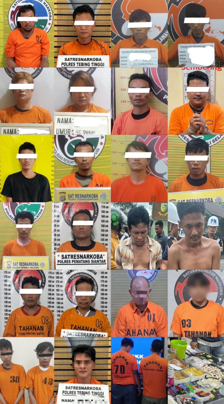 Polda Sumut Dan Jajaran Tangkap 130 Tersangka Kasus Narkoba