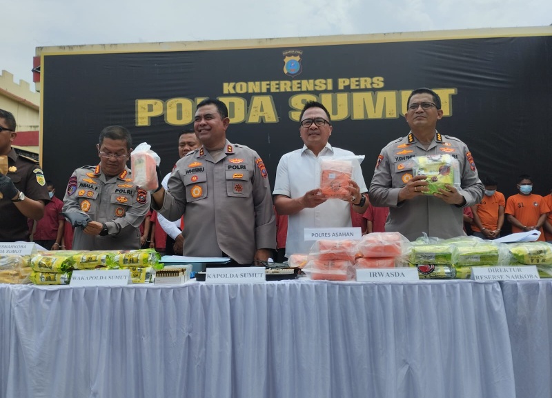 Polda Sumut Ungkap 25 Kasus Narkoba, 37 Tersangka Diamankan